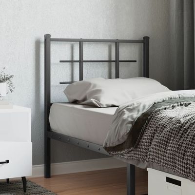 vidaXL Kovové náhradné čelo postele čierne 75 cm