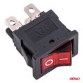 Preklápač kolískový s červeným podsvietením 20A 12/24V AMiO-04440
