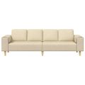vidaXL Pohovka do obývačky Krémová 250 x 77 x 76 cm Polyester
