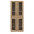 vidaXL Highboard 2 ks Remeselný dub 69,5 x 34 x 180 cm