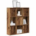 vidaXL Knižnica staré drevo 89x24x101,5 cm kompozitné drevo