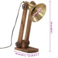 vidaXL Stolová lampa 25 W starožitná mosadzná 23x13x52 cm E27