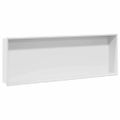 vidaXL Sprchový výklenok Biela 90 x 30 x 9,5 cm Nehrdzavejúca oceľ