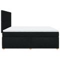 vidaXL Posteľný rám boxspring s matracom čierny 180x200 cm látka