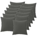 vidaXL Poťah na podložku 12 pcs HEERLEN Antracitová 45 x 45 cm