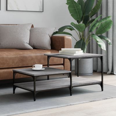 vidaXL Konferenčný stolík sivý sonoma 100x50,5x45 cm kompozitné drevo
