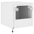 vidaXL TV nástenné skrinky s LED svetlami 2 ks biele 30,5x35x30 cm