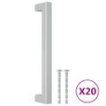 vidaXL Rukoväte na skrinku 20 ks strieborná 160 mm nehrdzavejúca oceľ