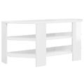 vidaXL RohováTVskriňa 102x40,5x45cm Vysoko lesklá biela
