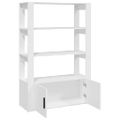 vidaXL Komoda biela 80x30x119,5 cm spracované drevo
