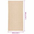 vidaXL Koberec ZIZUR 100x200 cm jutový vzhľad interiér a exteriér