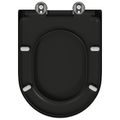 vidaXL WC sedadlo Čierna 49 x 36 x 4 cm Duroplast