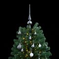 vidaXL Umelý výklopný vianočný stromček 300 LED a sada gúľ 210 cm