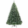 vidaXL Umelý vianočný stromček s 300 LED-i Zelená 180 cm PE a PVC
