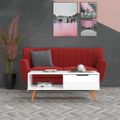 vidaXL Konferenčný stolík, lesklý biely 100x49,5x43cm kompozitné drevo