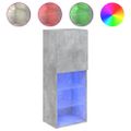 vidaXL TV skrinka s LED svetlami betónovo sivá 40,5x30x102 cm