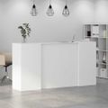 vidaXL Recepčný stôl biely 200x50x103,5 cm kompozitné drevo