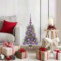vidaXL Vianočný stromček s 150 LED-i so stojanom Zelená 65 cm PE