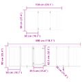 vidaXL Brána pre psa s dverami skladacia 15panely 750cm topoľové drevo