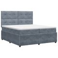 vidaXL Posteľ boxspring s matracom Tmavosivá 200 x 200 cm Zamat