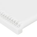 VidaXL Čelo postele biele 147x16x118/128 cm umelá koža