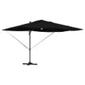 vidaXL Slnečník Čierna 351 x 250 x 253 cm Polyester a hliník
