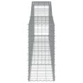 vidaXL Oblúkový gabionový kôš 400x50x100/120 cm pozinkované železo