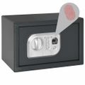 vidaXL Digitálny trezor na odtlačok prsta tmavosivý 31x20x20 cm