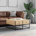 vidaXL Konferenčný stolík dub sonoma 80x80x40 cm kompozitné drevo