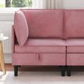 vidaXL Sofa s úložným priestorom Ružová Zamat