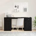 vidaXL Stôl s kabinetom Čierny dub Kompozitné drevo 154,5 x 50 x 75 cm