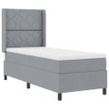 vidaXL Posteľ s pružinovým rámom Svetlosivá 200 x 80 cm látka