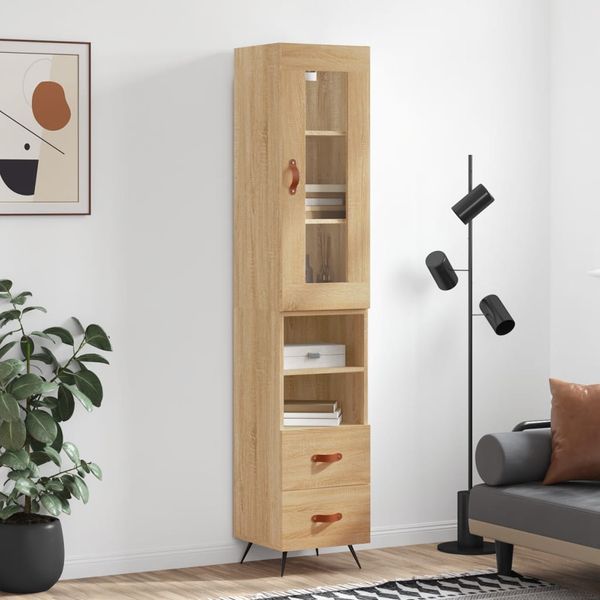 vidaXL Vysoká skrinka dub sonoma 34,5x34x180 cm spracované drevo