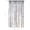 vidaXL Záclona macrame antracitová 140x240 cm bavlna
