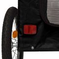 vidaXL Vozík za bicykel pre domáce zvieratá Čierna 125 x 53 x 54 cm