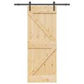 vidaXL Posuvné dvere NARVIK 80 x 210 cm (152,5 cm) Prírodná a čierna