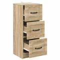 vidaXL Zásuvkový kabinet Dub sonoma 33 x 34,5 x 87 cm Kompozitné drevo