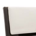 vidaXL Posteľný rám s LED sivo-biely umelá koža 135x190 cm