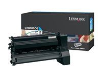 Vysoká výťažnosť - azúrová - originálna - kazeta s farbivom LCCP - pre Lexmark C780dn, C780dtn, C780n, C782dn, C782dtn, C782n, X782e
