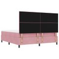 vidaXL Posteľ s pružinovým rámom Ružová 200 x 180 cm Zamat