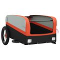 vidaXL Vozík za bicykel, čierno oranžový 30 kg, železo