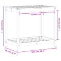 vidaXL Stôl na presádzanie s policou 82,5x50x75 cm impregnov. borovica