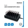 DELTACO DPS-0200, 5x USB A, Nabíjacia stanica, 50W