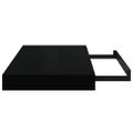 vidaXL Plávajúce nástenné police 4 ks, lesklé čierne 40x23,5x3,8 cm, MDF