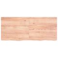 vidaXL Kúpeľňová doska bledohnedá 140x60x(2-4) cm ošetrený masív