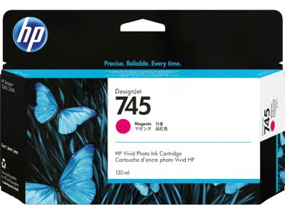 HP 745 atramentová náplň purpurová, F9J95A