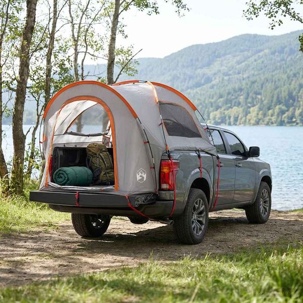 vidaXL Auto Stan 200 x 170 x 170 cm Šedá a oranžová Polyester a oceľ