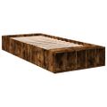 vidaXL Posteľný rám dymový dub 75x190 cm kompozitné drevo