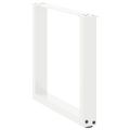 vidaXL Nohy konferenčného stolíka v tvare U, 2 ks, biele, 50 x (42-43) cm, oceľové