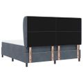 vidaXL Posteľ s pružinovým rámom Tmavo šedá 200 x 180 cm Zamat